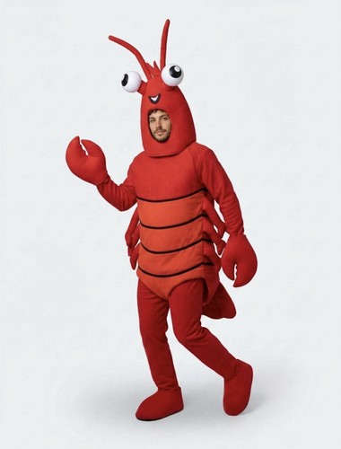 Red inflatable lobster costume - red,
